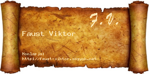 Faust Viktor névjegykártya